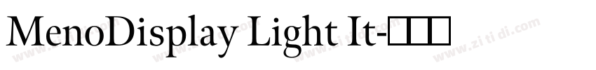 MenoDisplay Light It字体转换
